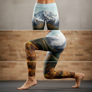 Leggings de Yoga de Compresión de Poliéster y Spandex con Diseño Impreso Personalizado, Cintura Alta, Elásticos en 4 Direcciones, que Absorben la Humedad, Pantalones de Entrenamiento - Product Image 4
