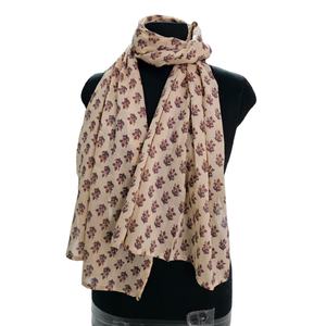 Écharpes en coton imprimé bloc à la main étoles de 12x72 pouces magnifiquement conçues - Product Image 1