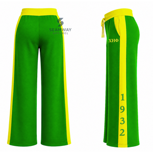Conjunto Deportivo Color Block para Mujer Chi Eta Phi, Top Corto con Cuello Alto, Pantalones Holgados con Cordón, Ropa Deportiva para Hermandades - Product Image 5