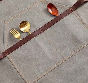 Tablier de soudeur en cuir sans manches de haute qualité pour hommes, résistant à la chaleur et aux flammes, tablier de travail robuste à 6 poches pour cuisine, chef, barbier - Product Image 4