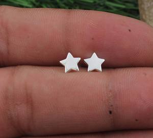 Boucles d'oreilles étoile en argent sterling 925 massif, bijoux de luxe faits à la main pour mariage, anniversaire, fête, cadeau - Product Image 2