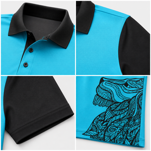 Polo de sport pour homme, design personnalisé, séchage rapide, impression graphique sublimée, tee-shirt de golf respirant, manches courtes, performance - Product Image 5