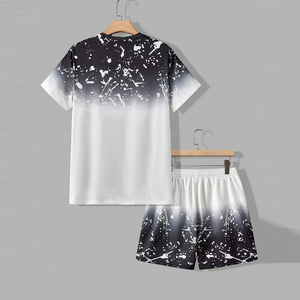 Conjunto de Verano Transpirable para Hombre, Camiseta de Manga Corta y Pantalones Cortos, Conjunto de Dos Piezas, Moda Casual - Product Image 2