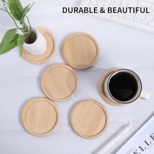 Ensemble de sous-verres en bambou artisanal avec support en métal |   Vente en gros - Product Image 3