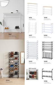 Meuble de rangement rotatif à 6 niveaux en métal pour chaussures, support de présentation moderne pour salon, hauteur réglable, à monter soi-même - Product Image 6