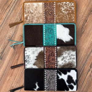 Trousse à bijoux usinée à la main et en cuir de vachette/organisateur de cheveux sur cuir véritable grande capacité Western Floral Tassel mallette de rangement de bijoux - Product Image 3