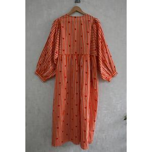 Vestido de Algodón Hecho a Mano para Mujer, Estampado Tradicional, Estilo Boho, Ropa de Verano - Product Image 5