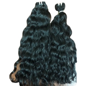 Cheveux vierges ondulés naturels vietnamiens, tissage double trame, fournisseurs vietnamiens, cheveux humains de haute qualité, disponibles en plusieurs longueurs - Product Image 1