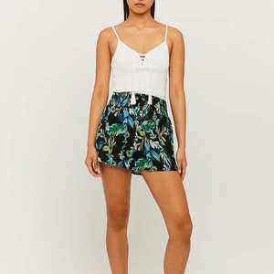 Shorts de Mujer de Felpa Sólida, Transpirables, con Cordón Ajustable, Ligeros, Casuales, para Playa o Descanso, de Verano - Product Image 3