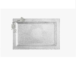 Standard Quality Food Server Marble Tray Unique Style Golden Finishing Handle Dinner <b>Table</b> Decor Serving Tray Supply By India - Product Image 4