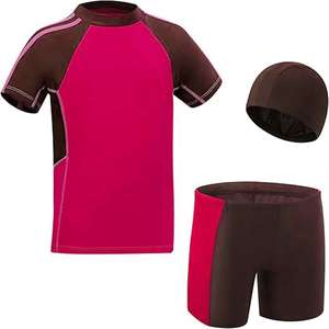 ชุดว่ายน้ำผู้ชายแบบ Color Blocked Rash Guard แขนสั้น ป้องกันรังสียูวี ผลิตจากผ้าสแปนเด็กซ์และโพลีเอสเตอร์ ระบายอากาศได้ดี แห้งเร็ว - Product Image 1
