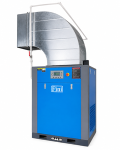 Compresor de Aire de Tornillo Fini de 30hp 22kw 126cfm, Estacionario, Refrigerado, Lubricado, Alimentación CA 415V, Recipiente a Presión Industrial - Product Image 1