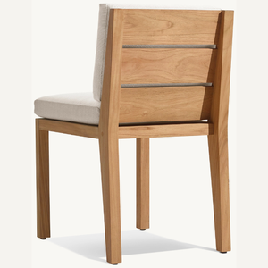 Chaise individuelle en teck au design moderne, équipée de mousse souple, idéale pour salle à manger ou terrasse – Offre spéciale - Product Image 6