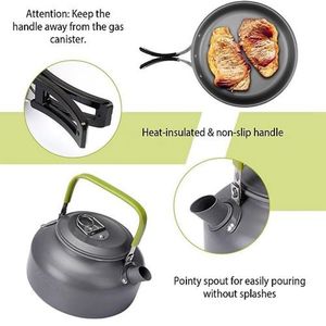 Ensemble d'ustensiles de cuisine d'extérieur en aluminium pour randonnée pique-nique camping-casseroles et réchauds - Product Image 4