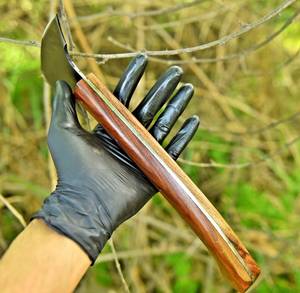 Hache professionnelle en acier inoxydable avec manche ergonomique en bois pour le camping en plein air - Product Image 6