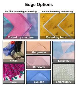 Écharpe en satin de soie unie personnalisable à peindre, vente en gros, écharpes en soie unie, design de luxe, écharpe en satin de soie - Product Image 4