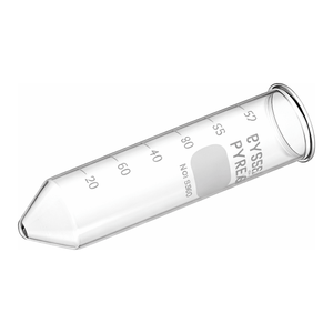 Tubo Cónico de Centrífuga de Vidrio Borosilicato PYREX de 50 mL, Blanco con Graduaciones, para Transferencia de Muestras de Laboratorio - Product Image 1