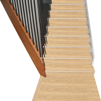 Marches d'escalier en porcelaine de luxe, finition mate, antidérapantes, carreaux émaillés, bordure de 10 mm/20 mm d'épaisseur, marche de 300x900, contremarche de 200x900, utilisation extérieure