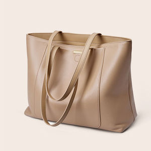 Bolso Tote de Cuero Genuino de Lujo para Mujer, Bolso de Hombro de Diseñador, Bolso de Compras para Dama con Cremallera, Tamaño Completo, Proveedor Mayorista - Product Image 6