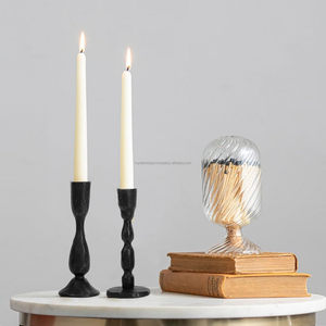 Vintage Candle Stand <b>Black</b> Color Set of Two Pieces Pillar Style <b>Candlestick</b> Stand Wedding Decoration Indian Manufacturing - Product Image 6