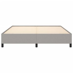 Estructura de cama de tela Queen de 59,8 "x 79,9" gris claro sin colchón-Cama con funda - Product Image 5