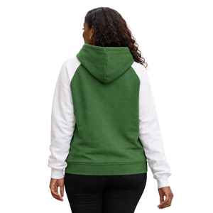 Sweat à capuche à manches raglan vert émeraude de la sororité Iota Phi Lambda, année de fondation 1929, manches blanches, vêtements à lettres grecques, haut pour femme - Product Image 4