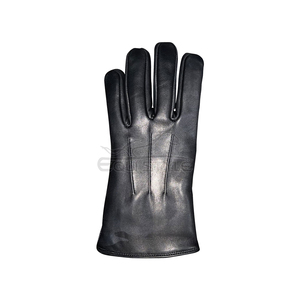 Black Sheepskin Leather <b>Gloves</b> <b>Warm</b> Lining Touchscreen Compatible Outdoor Use Driving Wholesale Winter Fashion <b>Gloves</b> - Product Image 1
