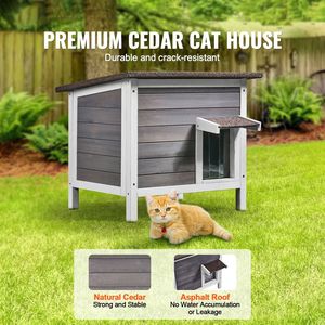 Casa para Gatos y Conejos de Madera para Exteriores, Aislada con Espuma, Resistente a la Intemperie, Refugio para Gatos Silvestres, para Múltiples Gatos, Muebles para Mascotas - Product Image 4