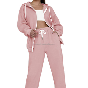 Chándal Deportivo con Cremallera para Mujer, Ropa de Exterior Cómoda y Pesada, Traje de Dos Piezas, Chándal Urbano Completo con Cremallera para Mujer - Product Image 4