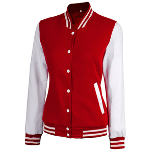 Chaqueta Varsity para Mujer, Chaqueta Letterman con Cuello Acanalado Premium, Tela de Algodón Cómoda, Prenda Exterior Casual y Elegante de Fábrica - Product Image 6