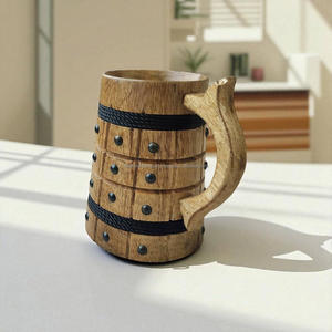 Tazas de Cerámica con Asa de Madera de Diseño Nuevo y Elegante para Café, Cerveza, Uso Doméstico, Bodas, Fiestas, Navidad, FWE - Product Image 3