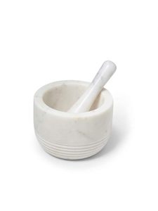 Traditional Stone Marble Mortar And Pestle For Authentic Cooking <b>Grinding</b> Masalas And Preparing Organic Herbal Remedies - Product Image 3