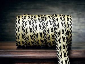 Cinta Trenzada Dorada de 20mm, Hilo Metálico Negro, Adorno de Bordado de Seda, Encaje Sfifa de Pakistán, Estilo Étnico Vintage, Sunjotra Industries - Product Image 4