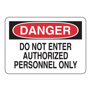 Panneau de sécurité en PVC « Danger, entrée interdite » pour le contrôle d'accès dans les zones restreintes - Product Image 1