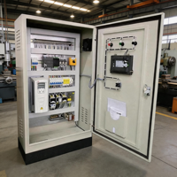 Panel de Control PLC Eléctrico con Controlador Lógico Programable para Automatización Industrial y Sistema de Control de Maquinaria