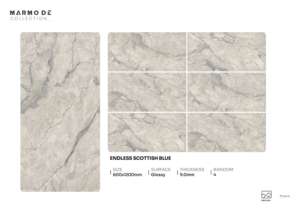 Carreaux de porcelaine brillants élégants et modernes, format 600x1200, grands carreaux pour projets d'aménagement intérieur commercial - Product Image 3