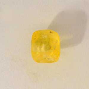 Piedra Preciosa de Zafiro Amarillo Indio Natural, Corte Cuadrado, Certificada por Terceros, Grado Excelente y Raro para Joyería Fina - Product Image 1
