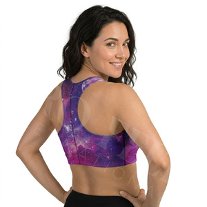 Plus Size Sportswear Sports <b>Bra</b> Racerback Seamless Fitness Workout Crop Top Breathable <b>Stretch</b> Activewear Comfortable Sports <b>Bra</b> - Product Image 3