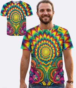 T-shirt personnalisable pour homme, imprimé par sublimation, 100% coton, grande taille, coupe ample, séchage rapide, écologique - Product Image 6