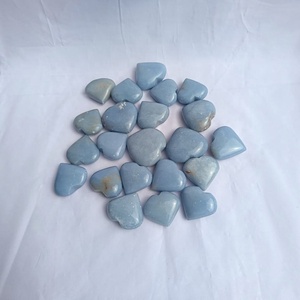 Natural Blue Striped Angelite Heart Gemstone Crystal Handmade Fashion Trend Business <b>Gift</b> Bulk Supplier - Product Image 6