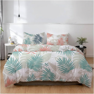 Ensemble de literie 3 pièces ensemble de housse de couette avec fermeture à glissière résistant à la décoloration et lavable en machine - Product Image 1