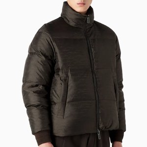 Wholesale Outdoor High Quality Men's Brown Hooded Down Puffer <b>Jackets</b> Custom Design Outwear Trendy Zipper Closure Bubble <b>Jacket</b> - Product Image 3