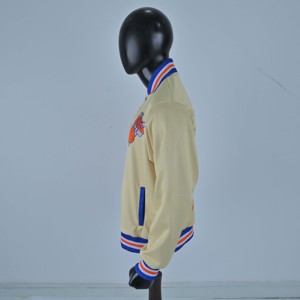 แจ็คเก็ตวาร์ซิตี้วินเทจสำหรับผู้ชาย แจ็คเก็ตเบสบอลแบบ Letterman สั่งทำพิเศษ ปรับแต่งได้ ผ้าโพลีเอสเตอร์ผสมสแปนเด็กซ์ แขนเสื้อเข้ารูป กระดุมทรงแตร - Product Image 4