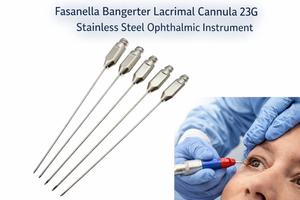 Cánula Lacrimal Fasanella Bangerter, Calibre 23, Eje Reforzado de Acero Inoxidable, Instrumento Oftálmico para Conducto Lacrimal - Product Image 2