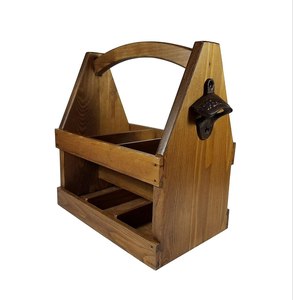 Wood caddy rustic wooden organizer handmade <b>storage</b> box kitchen utensil holder portable handle home decor accessory - Product Image 6