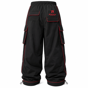Men's <b>Black</b> Casual Cargo <b>Harem</b> <b>Pants</b> Mid Drawstring Elastic Medium Wash Quick Dry Breathable Lightweight Winter Sporty Multiple - Product Image 2