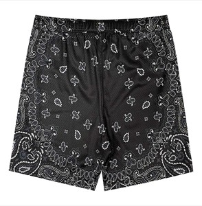 Shorts décontractés pour hommes, noirs, imperméables, style streetwear, en spandex/polyester, taille mi-haute, avec cordon de serrage, respirants - Product Image 4