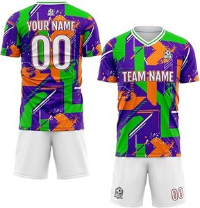 Uniforme de Fútbol de Último Diseño 100% Poliéster, Nuevo Estilo para Adultos, Color Personalizado, Logotipo Personalizado, Alta Calidad, Secado Rápido - Product Image 1