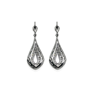 Pendientes Colgantes de Plata de Ley 925 con Diamantes Blancos Naturales de Corte Baguette Redondos para Mujer, 2.89 Ct, Joyería al por Mayor para Bodas - Product Image 3