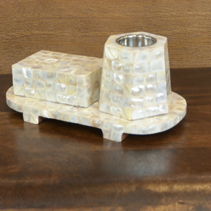 Quemador de incienso Bakhoor 2026, nuevo, con incrustaciones de nácar y caja de acrílico, quemador árabe para el hogar de Blossom Craft India - Product Image 6